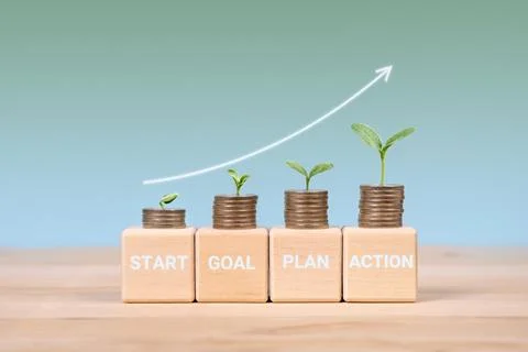 Business growth process 스톡 사진