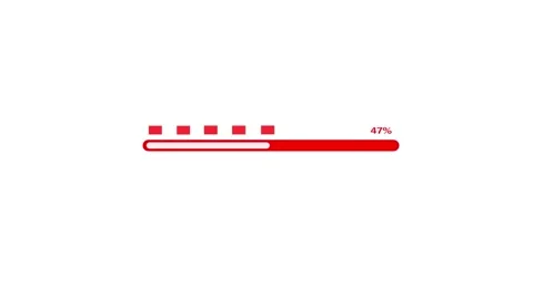 Business growth progress bar concept 20 percent milestone achievement red g.. Stock Footage 332334469