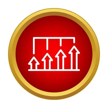Business growth progress improving bar chart icon Stock Illustration