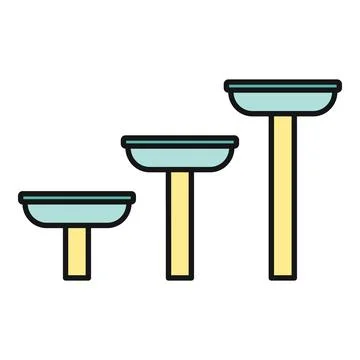 Business growth progression steps vector illustration icon Stock Illustration
