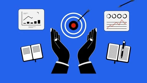Business Growth Strategy Analytics Background 4k Animation Stock Footage 341827441