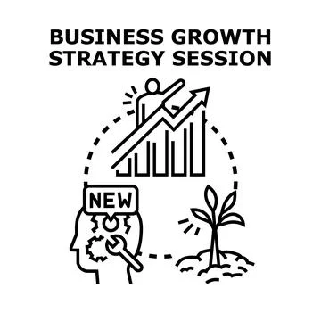 Business growth strategy session developing new ideas Stock Illustration