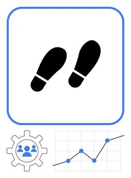 Business growth, teamwork strategy, analytics, project management, progress t Ilustración de archivo