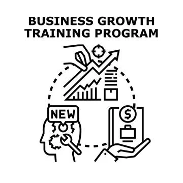 Business growth training program for personal development Stock Illustration