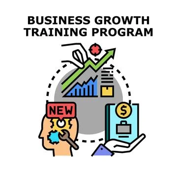 Business growth training program for personal development Stock Illustration