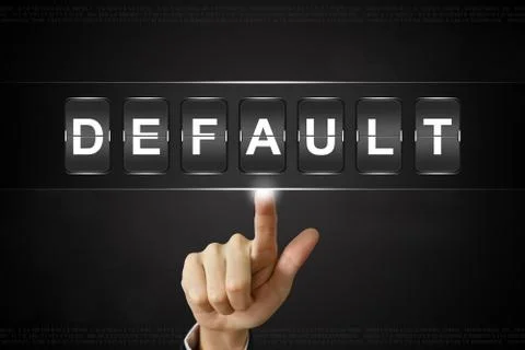 Business hand clicking default on Flipboard Stock Illustration