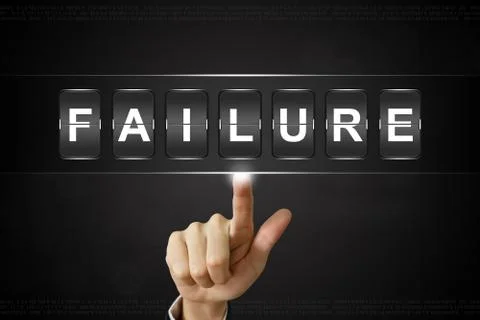 Business hand clicking failure on Flipboard Фото