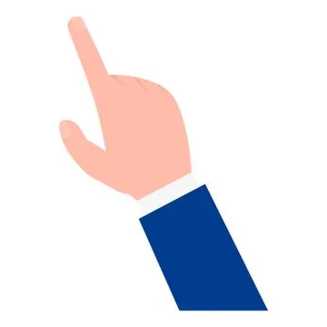 Business hand cursor icon, flat style Stock Illustration