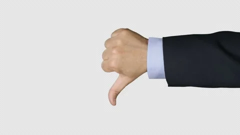 Business hand gestures thumbs down  Stock Footage 219019845
