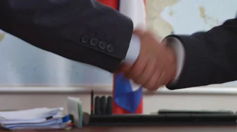 Business. Hand shake Stock Footage 7732884