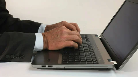 BUSINESS HANDS TYPE ON LAPTOP Stock-Footage 35349880
