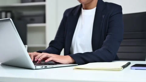 Business hands typing on smartphone, tablet and laptop keyboard computer, t.. Stock Footage 312773545