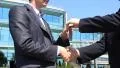 Business handshake and giving the keys HD Footage