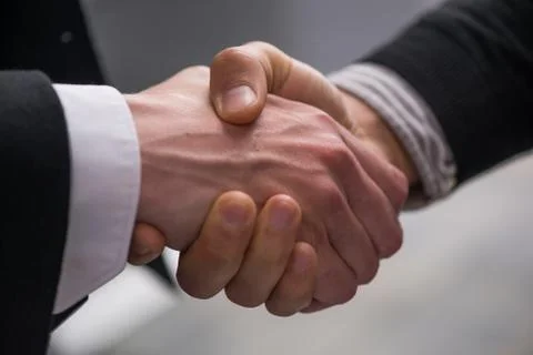 Business handshake close up Stock Photos