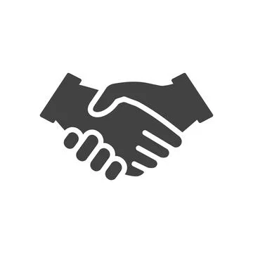 Business handshake icon logo vector flat Stock Illustration