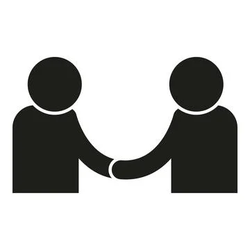 Business handshake icon simple vector. Human work Stock Illustration