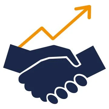 Business handshake icon vector contract agreement symbol logo Design Illustrazione stock