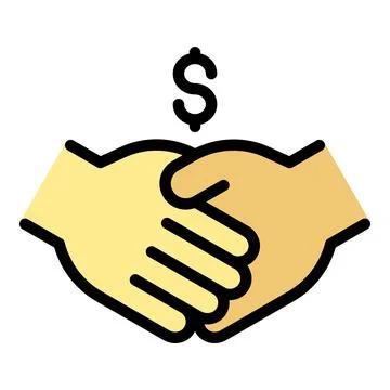 Business handshake icon vector flat Stock Illustration