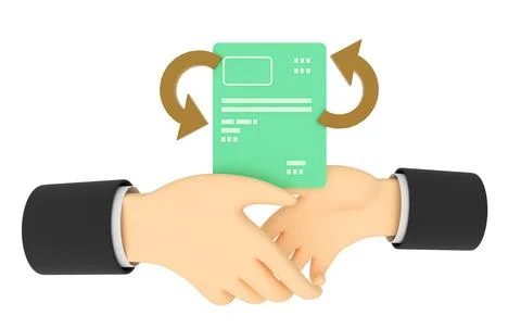 Business handshake of mutual commitment to do business together Illustrazione stock