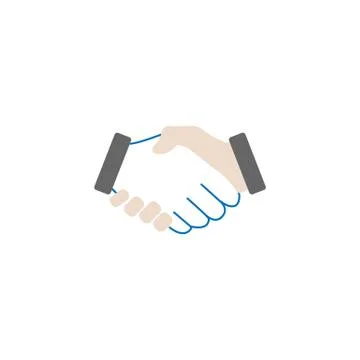 Business handshake solid icon, deal agreement Illustrazione stock