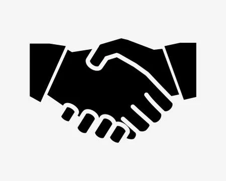 Business handshake solid icon Stock Illustration