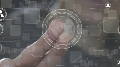 Business handshake web network icon Stock Footage 72643641