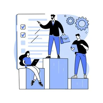 Business hierarchy abstract concept vector illustration. Stock Illustration