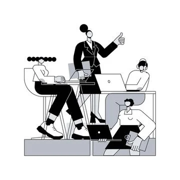 Business hierarchy abstract concept vector illustration. Stock Illustration