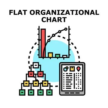 Business hierarchy organizing data and financial performance Stock Illustration
