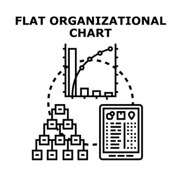 Business hierarchy organizing data and financial performance Stock Illustration