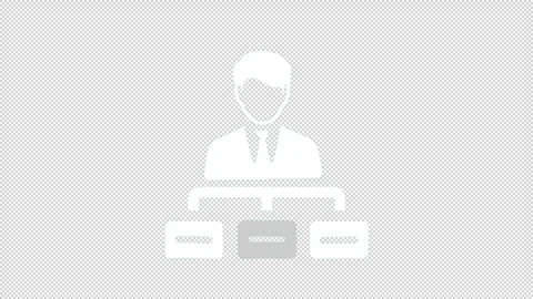 Business Hierarchy Structure Icon Animation Transparent Background Stock Footage 335277962