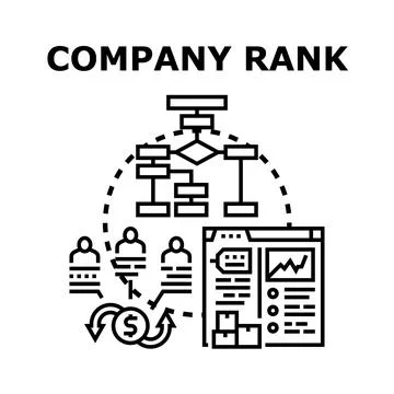 Business hierarchy with team performance and financial flow Stock Illustration