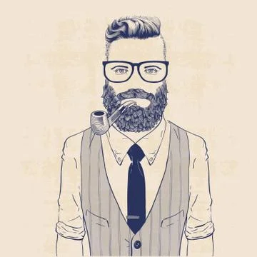Business hipster Stock Illustration