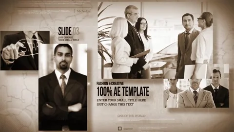 Business History Timeline 库存 After Effects