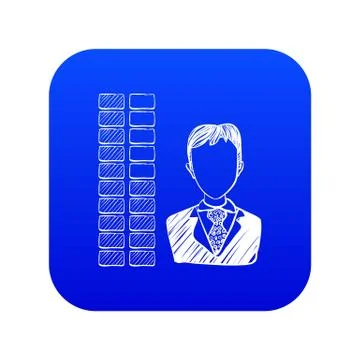 Business icon blue vector Stock Illustration