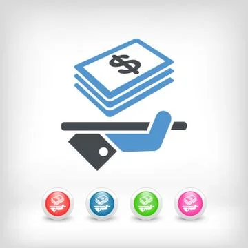 Business icon - Dollars Stock Illustration