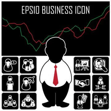 Business icon Illustrazione stock