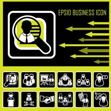 Business icon Illustrazione stock