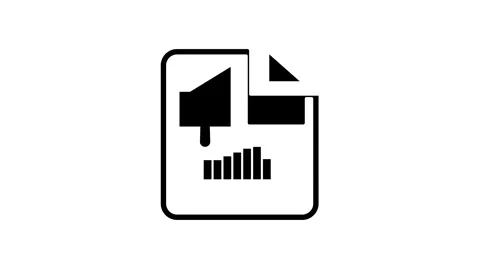 Business icon set animation on a page. Stock Footage 286145644