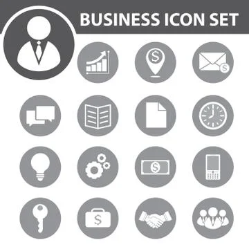 Business icon set Stock Illustration