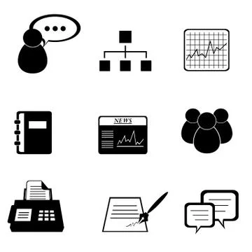Business icon set Stock Illustration