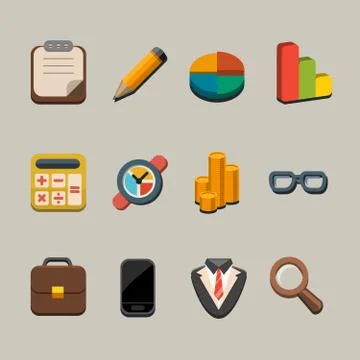 Business icon set Stock Illustration