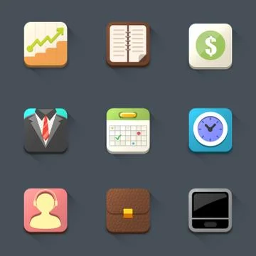 Business icon set Stock Illustration