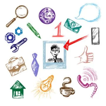Business icon set Stock Illustration