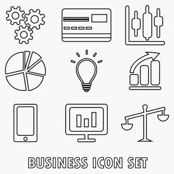Business icon set Stock Illustration