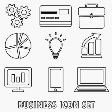 Business icon set Stock Illustration