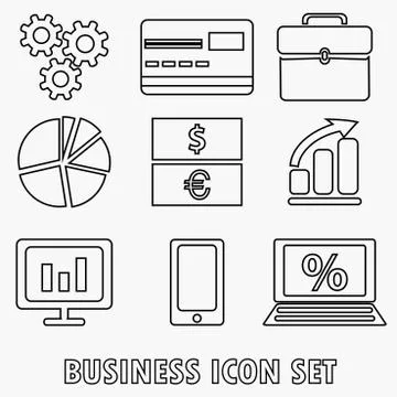 Business icon set Stock Illustration