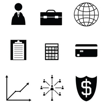 Business icon set Stock Illustration
