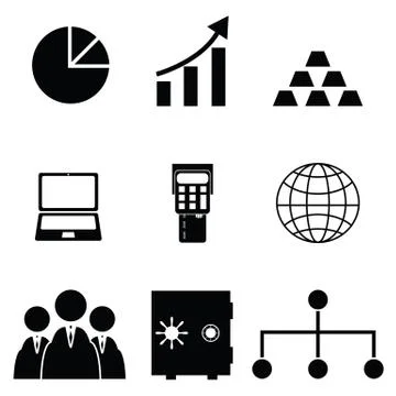 Business icon set Stock Illustration