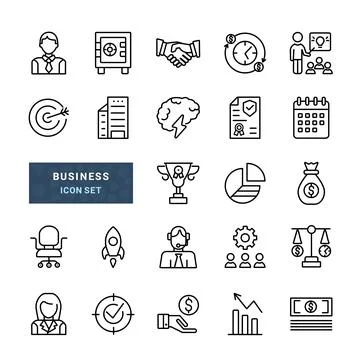 Business icon set. Stock Illustration